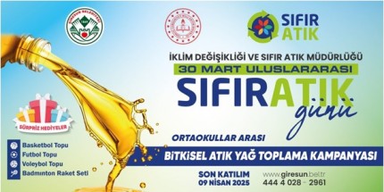 Giresun Belediyesi’nden Bitkisel Atık Yağ Toplama Kampanyası